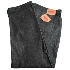 Noiz Mens 52X32 Black Classic Straight Leg Relaxed Fit Jeans Baggy NWOT